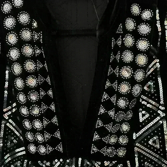 Sequined velvet dress size  Small - Picture 4 of 11